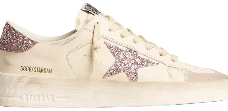 Golden Goose Stardan White Pink Glitter