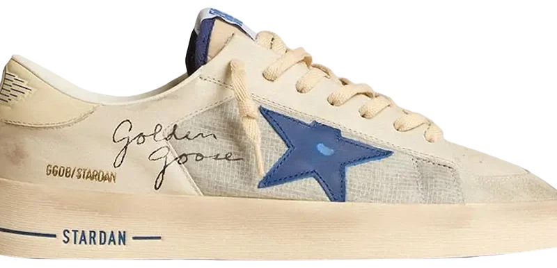 Golden Goose Stardan Ivory Blue Star