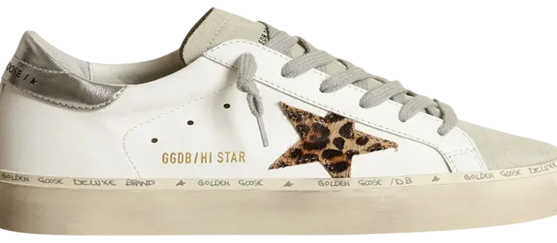 Golden Goose Hi Star White Leopard