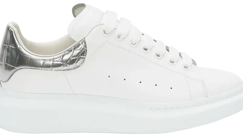 Alexander McQueen Oversized Sneaker 'Silver Crocodile'