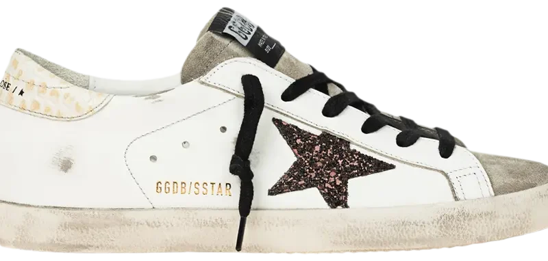 Golden Goose Superstar White Coffee Brown Glitter