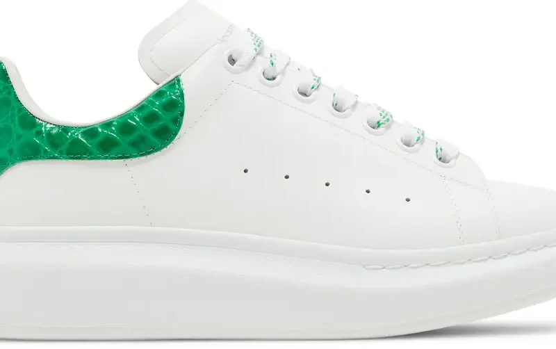 Alexander McQueen Oversized Sneaker 'Chrome Green Crocodile'
