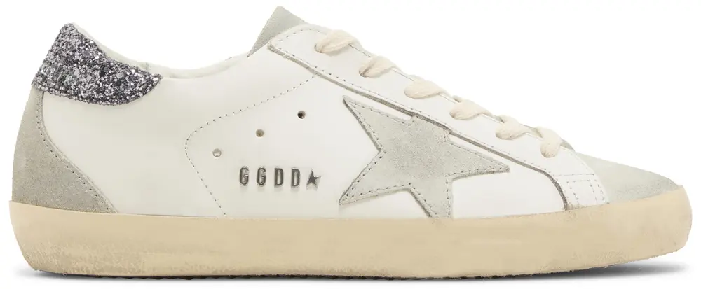 Golden Goose Superstar White Grey Glitter