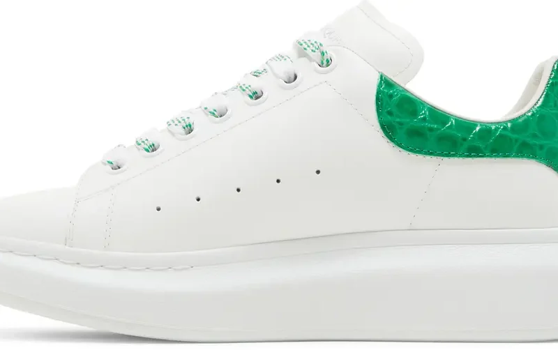 Alternative view of Alexander McQueen Oversized Sneaker 'Chrome Green Crocodile'