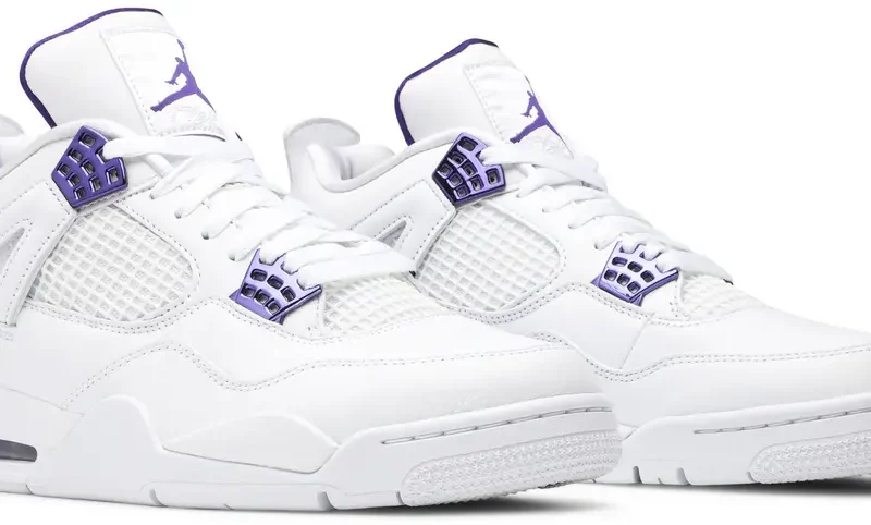 Alternative view of Air Jordan 4 Retro Purple Metallic