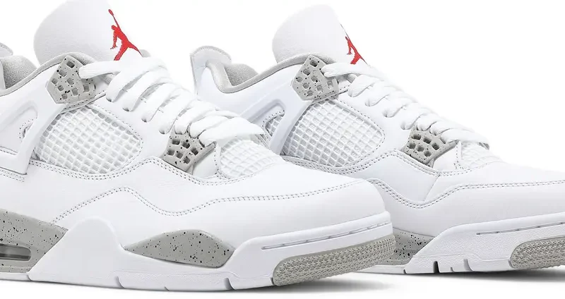 Alternative view of Air Jordan 4 Retro White Oreo