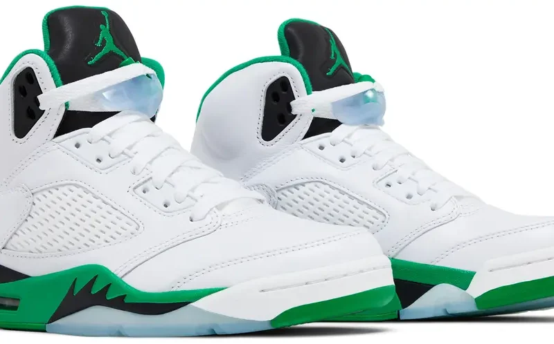Alternative view of Air Jordan 5 Retro Lucky Green