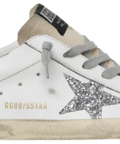 Golden Goose Superstar White Silver Blue Glitter