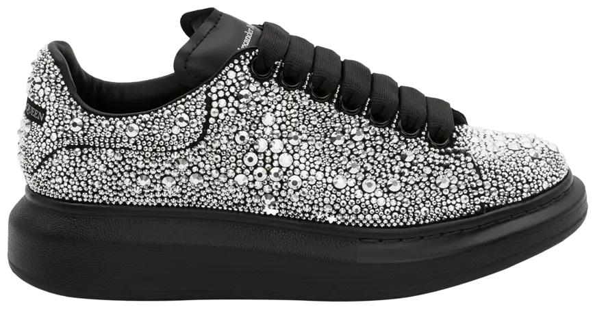 Alexander McQueen Oversized Sneaker 'Black Silver Crystal'