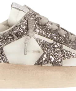 Golden Goose Stardan White Silver Glitter
