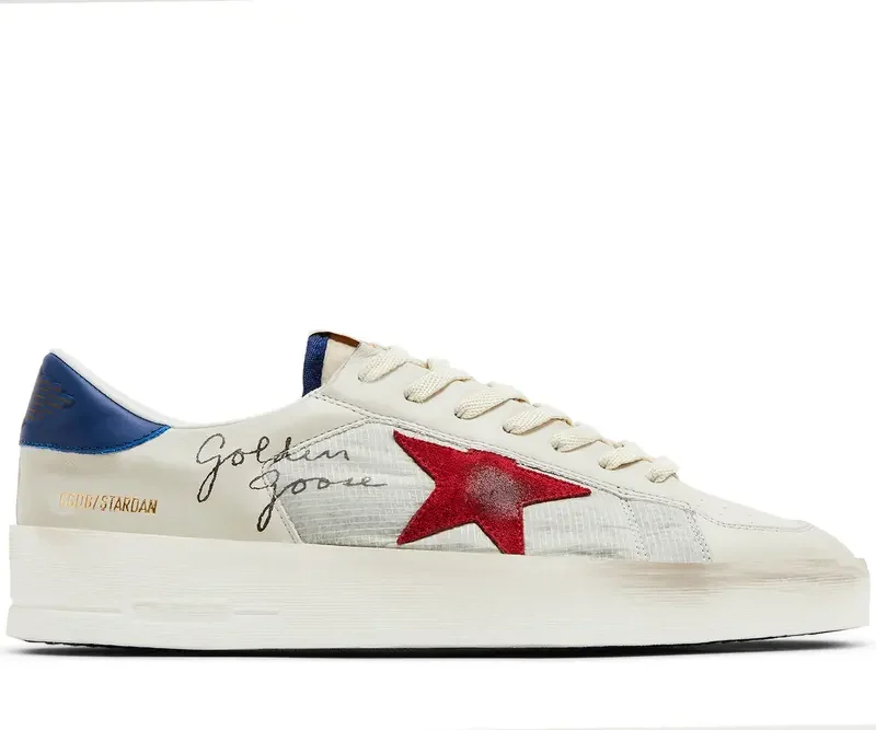 Golden Goose Stardan White Blue Red
